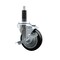 Service Caster 4'' SS Black Poly Swivel 1'' Expanding Stem Caster with Brake SCC-SSEX20S414-PPUB-BLK-TLB-1 - alternate 1